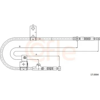 Lanko parkovací brzdy Tažné lanko, parkovací brzda COFLE 17.0004