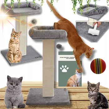 Nízké škrabadlo, pelíšek, škrabací sloupek, věž Škrabadlo SONGMICS 61 - 100 cm