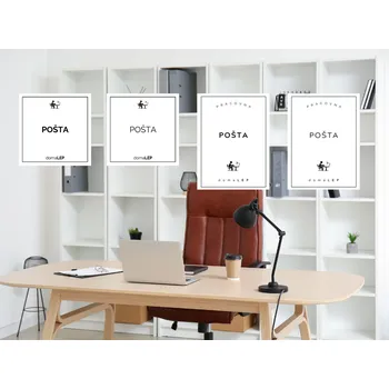 Speciální papír POŠTA - Samolepky na šanony a pořadače | DomaLEP rozměr: 6 x 8 cm, barva: PRŮHLEDNÁ, písmo: černé základní písmo