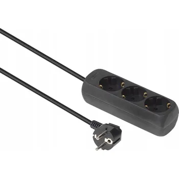 Napájecí kabel MicroConnect Rozbočka do zásuvky Schuko, 3 zásuvky, 1.5m kabel, černá