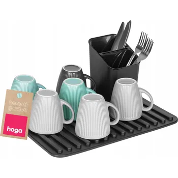 Odkapávač na nádobí ODKAPÁVAČ NA NÁDOBÍ S PODLOŽKOU, TÁCEM A ODKAPÁVAČEM NA PŘÍBORY - VELKÁ SADA