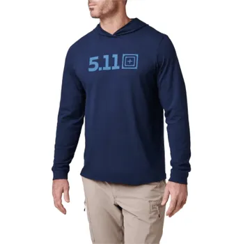 Pánské tričko Tričko s dlouhým rukávem Hooded, 5.11, Pacific Navy, XL