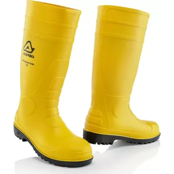 Moto obuv Gumáky - holínky s ocelovou špičkou ACERBIS 00SET BOOTS barva žlutá/pár velikost 40 (ochranné gumové boty, ochrana proti vodě, blátu, oleji a mastnotě)