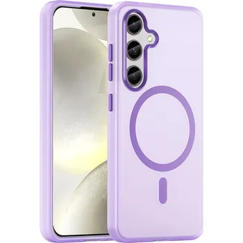 Pouzdro na mobilní telefon Kryt na Samsung Galaxy S24 gumový Magnetic (podpora MagSafe) fialový