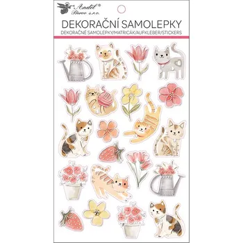 samolepka Samolepky kočky s průhledným okrajem 14,5 x 25 cm 15147