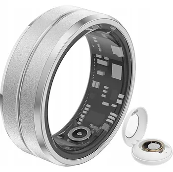 IP kamera Smart Ring #9 19mm Stříbro Android iOS Inteligentní prstýnek Monitor spánku