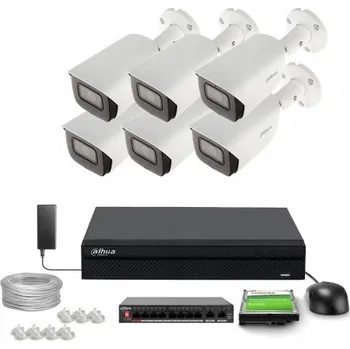 Bezpečnostní kamera Monitorovací sada 6x IPC-HFW3541E-AS-0360B-S2 5Mpx IR 50m DAHUA