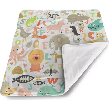 deka Sablio Dětská deka pro miminko Zoo abeceda - 80x100 cm