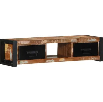 Televizní stolek vidaXL TV skříňka 100x30x25 cm masivní recyklované dřevo [4013598] Barva: Černá a hnědá