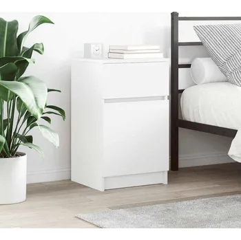 Nábytek vidaXL Noční stolek 39x35x65 cm kompozitní dřevo [861319] Barva: Bílá