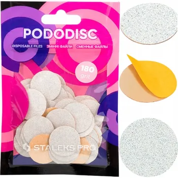 Vrták Staleks brusné nástavce zrnitost 180, vyměnitelné pro disk pododisc PDF-20-180W, 50 ks