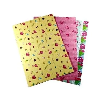 Set školních potřeb Karton 300g flamingi 24x34cm 3 ark mix