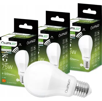 Žárovka 3x LED žárovka E27 A60 10W = 75W 1055lm 4000K Neutrální bílá 260° LUMILED