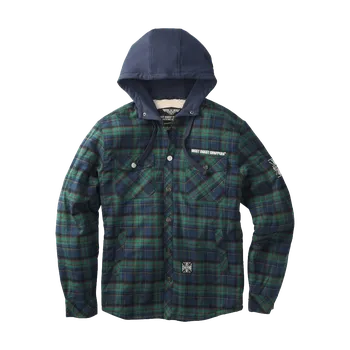 Pánská casual bunda West Coast Choppers WCC flanelová bunda JS040 zelená M