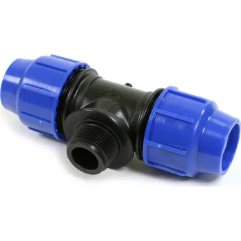 Fitinka PE T-kus se závitem, těsnění o-kroužek