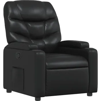 Křeslo Rozkládací křeslo, černé, umělá kůže