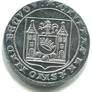 KRÁSNO nad Bečvou / Valašské Meziříčí. Žeton k výročí města. 1297. Autor: Petr Soušek. Al.