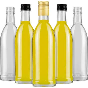 Láhev 5x Skleněné Lahve Iskra 250 ml Láhev Na Alkohol, Džus, Víno, Likéry SADA