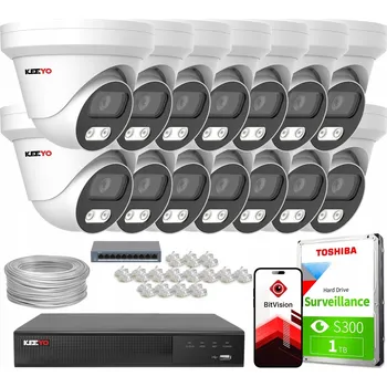 IP kamera Sada monitoringu venkovní IP kamera 14x LV-V-IP8M25DF-DL 8 Mpx s mikrofonem