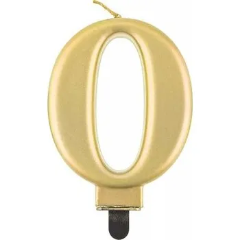Dortová svíčka ALBI Svíčka dortová zlatá číslo 0
