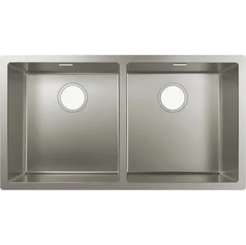 Nerezový dřez Hansgrohe S71 S719-U765 dvoudřez nerez