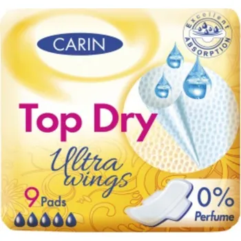 Menstruační vložka Carine Ultra Wings Top Dry 9 ks