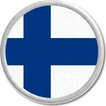 Vlajka Pelisport Finská vlajka tištěná nášivka ø 4,5 cm