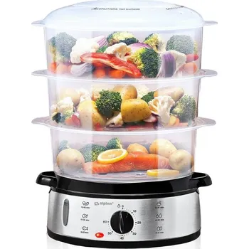 Parní hrnec ALPINA-NK Parní hrnec elektrický třípatrový 9 litrů 800 W ED-258686