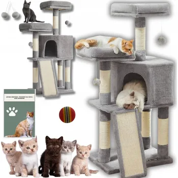 Nízký škrabák, vysoké škrabadlo, pelíšek, škrabací sloupek, věž Yaheetech 101 – 160 cm