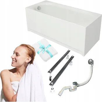 Vana Obdélníková akrylátová vana Cersanit Octavia 170x70 cm + bílý panel (obudování) + sifon