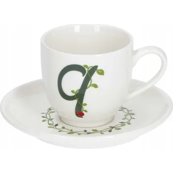 LA PORCELLANA BIANCA SOLOTUA Šálek s podšálkem 90 ml, Vzor Q