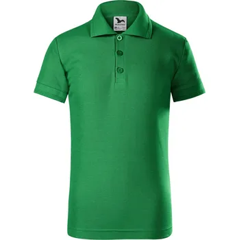 MALFINI Dětská pique směsová polokošile Malfini 200 g/m2 Barva: zelená střední, Velikost: 122 cm/6 let