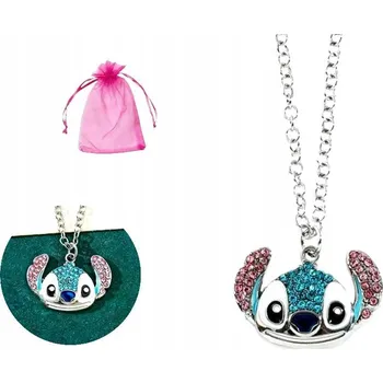 Náhrdelník Dětský náhrdelník s kreslenou postavičkou Přátelství Stich Lilo & Stitch Zirkony