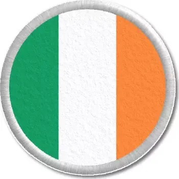 Vlajka Pelisport Irská vlajka tištěná nášivka ø 4,5 cm