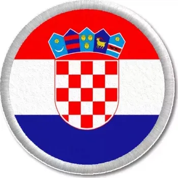 Vlajka Pelisport Chorvatská vlajka tištěná nášivka ø 4,5 cm