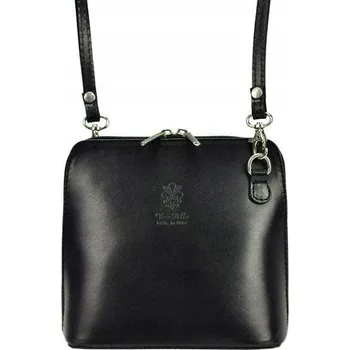 Kabelka Vera Pelle kabelka kožená kabelka přes rameno z pravé kůže černá