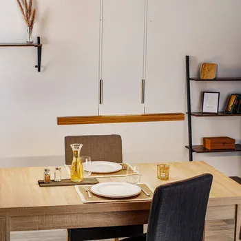 HerzBlut Leonora závěsné světlo Up&Down 85cm olej - délka baldachýnu 34 cm olejovaný dub LED 19 W celkem (down) + LED 7,5 W celkem (up) - Doprava zdarma