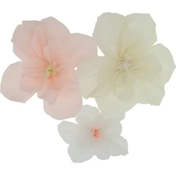 Party dekorace Folat Dekorační květiny světlé 3 ks