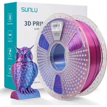 Filament Filament SUNLU SILK PLA+ vícebarevný červeno-modrý 1,75 mm 1 kg