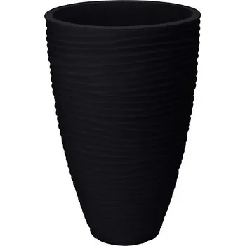 Květináč ProGarden Květináč venkovní žebrovaný 40 cm antracit KO-Y54201720