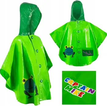 Pláštěnka Dětské pláštěnka pončo s motivem žabky Captain Mike, velikost 98-104 cm