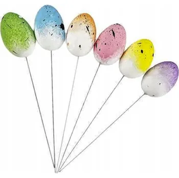 Velikonoční dekorace Velikonoce VAJÍČKA KRASLICE BAREVNÁ NA ŠPEJLI DEKORACE OZDOBA SADA