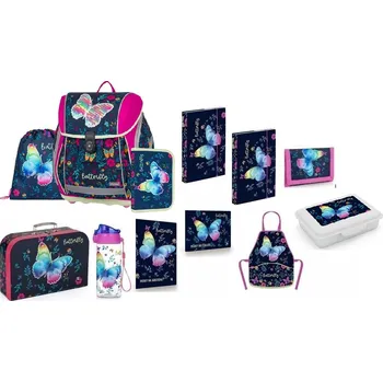 Školní batoh Karton P+P Oxybag Školní sada 12 dílný set Školní batoh PREMIUM Motýl vhodný i pro prvňáčka 0-85225/12/01