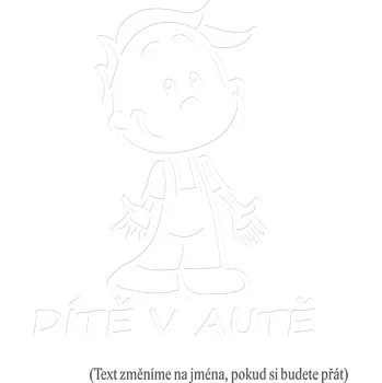 Samolepicí dekorace na vozidlo Chlapec samolepka na auto Černá Velikost A