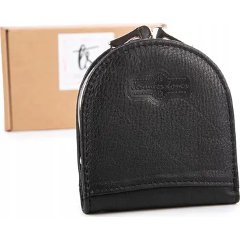 Peněženka Jennifer Jones peněženka na mince z pravé lícové kůže černá - dámská