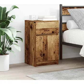 Noční stolek vidaXL Noční stolek 39x35x65 cm kompozitní dřevo [861319] Barva: Staré dřevo