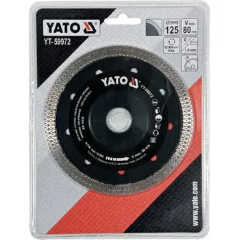 Řezný kotouč Yato Řezný kotouč 125x22,2x1,6mm mašličkový na keramiku a obklady YT-59972