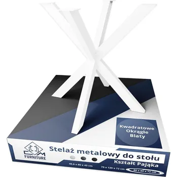 Konferenční stolek Kovová noha, rám pro konferenční stolek, stolek, lavici - Pavouk, loft styl, bílá