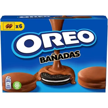 OREO sušenky s vanilkovou náplní, kakaová poleva