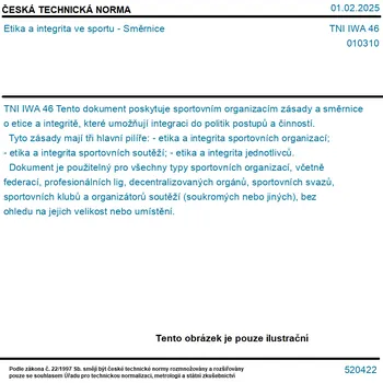 TNI IWA 46 - Etika a integrita ve sportu - Směrnice - Tisk
